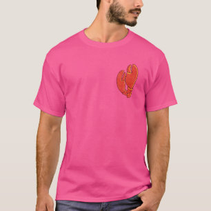 Maine Nautical Hummer Claws Crawfish Illustration T-Shirt