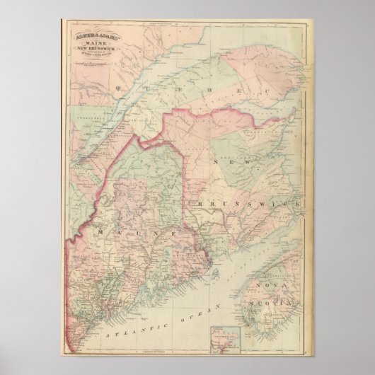 Maine, New Brunswick Poster (Vorne)
