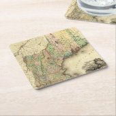 Maine, New Hampshire, Vermont, Massachusetts Rechteckiger Pappuntersetzer (angewinkelt)