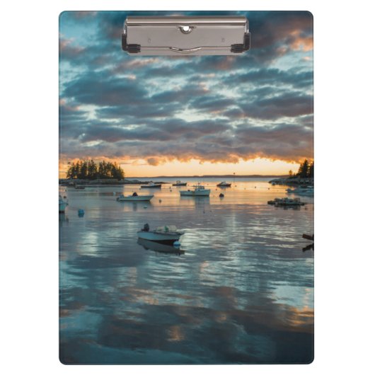 Maine, Newagen, Sonnenuntergang 1 Klemmbrett (Vorderseite)