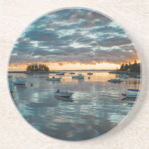 Maine, Newagen, Sonnenuntergang 1 Sandstein Untersetzer