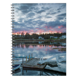 Maine, Newagen, Sonnenuntergang Hafen 2 2 Notizblock