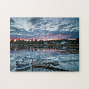 Maine, Newagen, Sonnenuntergang Hafen 2 2 Puzzle