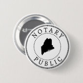 Maine Notary Public Button (Vorne & Hinten)