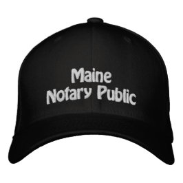 Maine Notary Public Embroided Baseball Cap Bestickte Baseballkappe