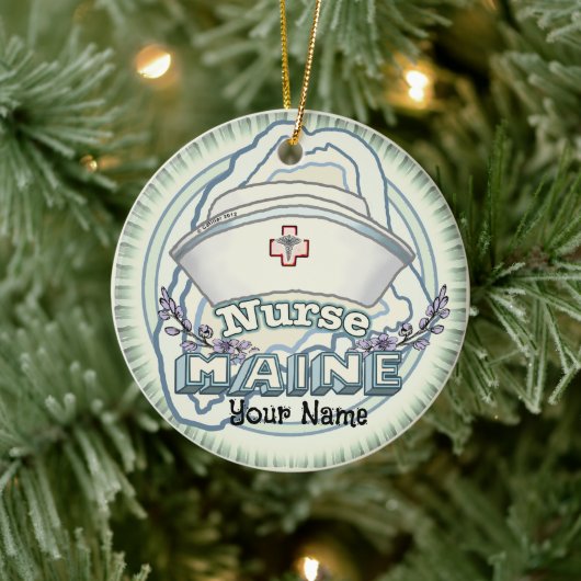 Maine Nurse Keramik Ornament (Baum)