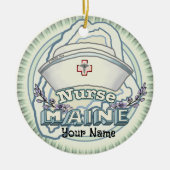 Maine Nurse Keramik Ornament (Vorne)