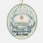 Maine Nurse Keramik Ornament (Links)