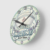 Maine Nurse Runde Wanduhr (Winkel)