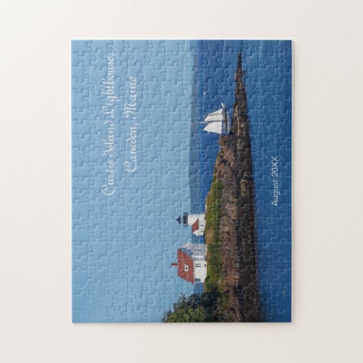 Maine Ocean Sailing Curtis Island Leuchtturm Puzzle (Vertikal)