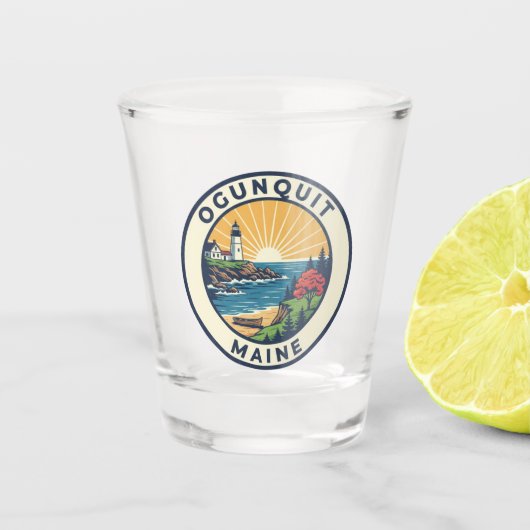 Maine Ogunquit Reise Schnapsglas (Vorderseite)