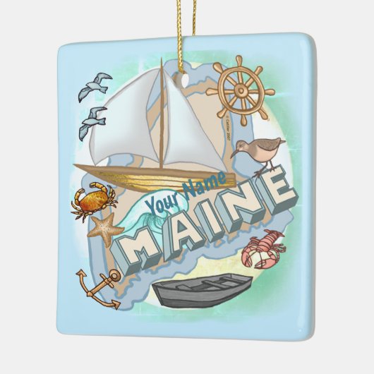 Maine-Ornament Keramikornament (Links)