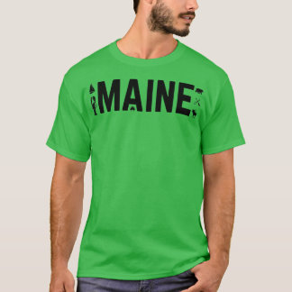 Maine Outdoor Elche Hummer Bären Kayaking Segeln T-Shirt