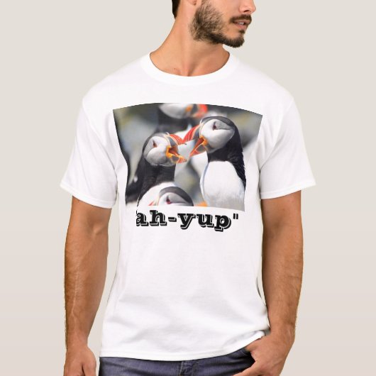 Maine-Papageientaucher "ah-yup " T-Shirt (Vorderseite)