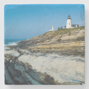 Maine, Pemaquid Point, Pemaquid Point Leuchtturm Steinuntersetzer
