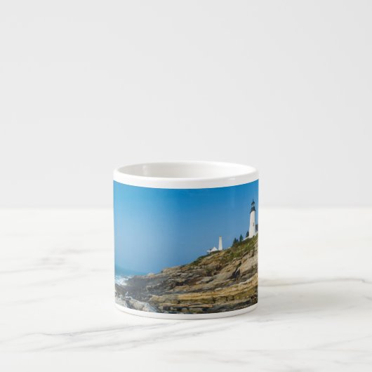 Maine, Pemaquid Point, Pemaquid Point Lighthouse Espressotasse (Vorderseite)