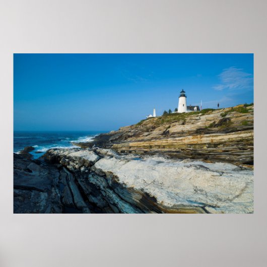 Maine, Pemaquid Point, Pemaquid Point Lighthouse Poster (Vorne)