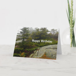 Maine Pine Boulders Acadia Foto Geburtstag Karte