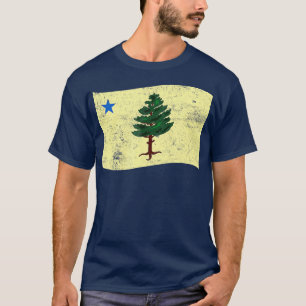Maine Pine Tree Flag 1901 Erste Staatsflagge T-Shirt
