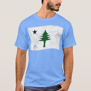 Maine Pine Tree Flag Modern 1901 State Flag  T-Shirt