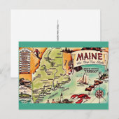 Maine - Pine Tree State Postkarte (Vorne/Hinten)
