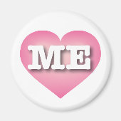 Maine PInk Fade Heart - I Liebe ME Magnet (Vorne)