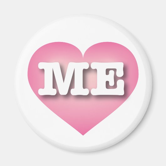 Maine PInk Fade Heart - I Liebe ME Magnet (Vorne)