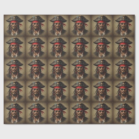 Maine Pirate Chieftain Geschenkpapier (Flach)