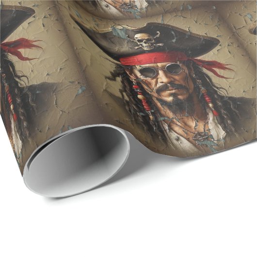 Maine Pirate Chieftain Geschenkpapier (Rolleneckpunkt)