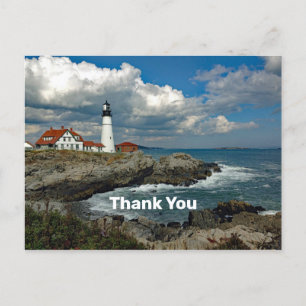 Maine Portland Head Leuchtturm Foto Danke Postkarte