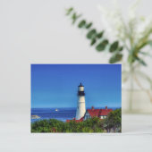 Maine Portland Head Light Foto Postkarte (Stehend Vorderseite)