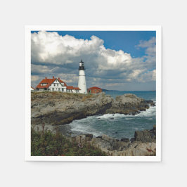 Maine Portland Head Lighthouse Foto Serviette
