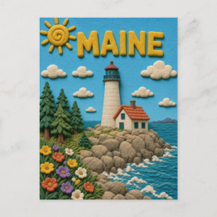 Maine Portland Head Modern KLAYKOO Postkarte