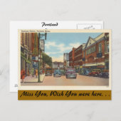 Maine, Portland, Innenstadt Postkarte (Vorne/Hinten)