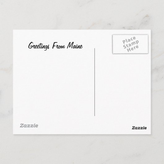 Maine Postkarte (Rückseite)