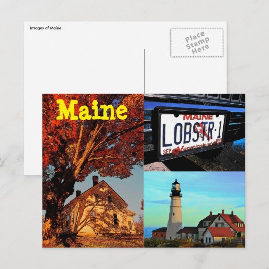 Maine Postkarte (Vorne/Hinten)