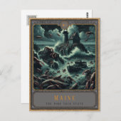 Maine | Postkarte Gothic Art (Vorne/Hinten)