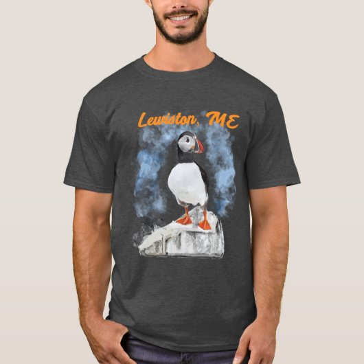 Maine Puffin and City T-Shirt (Vorderseite)