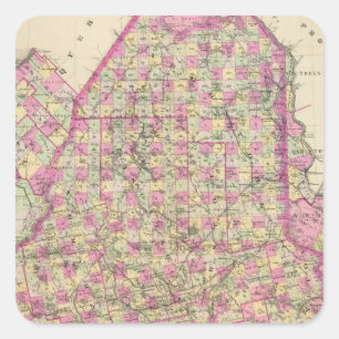 Maine Quadratischer Aufkleber