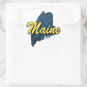 Maine Quadratischer Aufkleber (Tasche)