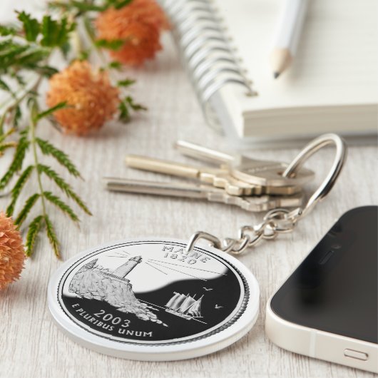 Maine Quarter Schlüsselanhänger (Vorderseite rechts)