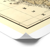 Maine Railroad Karte 1899 Poster (Ecke)