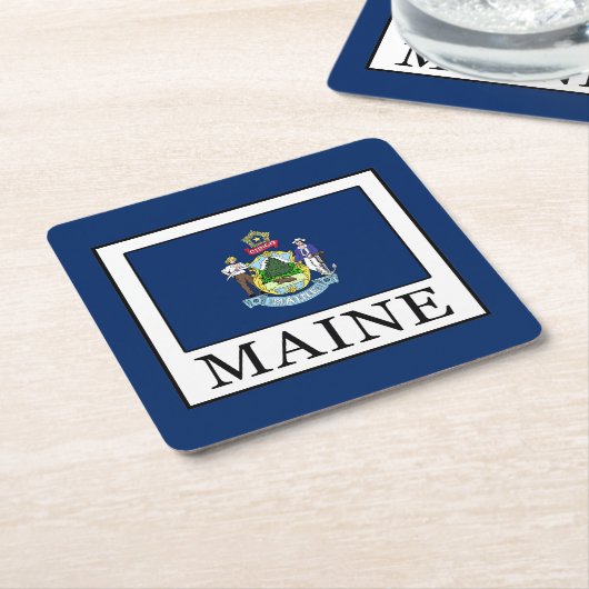 Maine Rechteckiger Pappuntersetzer (angewinkelt)