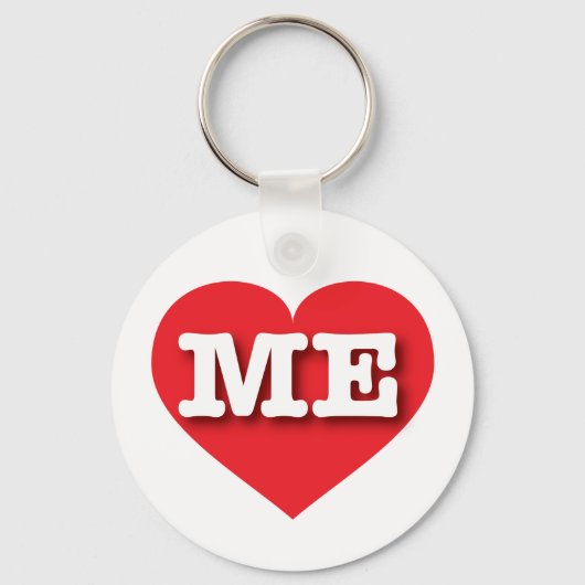 Maine Red Heart - I Liebe ME Schlüsselanhänger (Vorderseite)