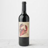 Maine Red Lobster Custom Wine Label Weinetikett (Vorderseite)