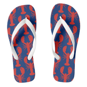 Maine Red Lobster Preppy Navy Badesandalen