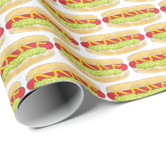 Maine Red Snapper Hotdog Portland ME Food Cookout Geschenkpapier (Rolleneckpunkt)