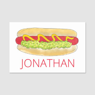 Maine Red Snapper Hotdog Portland ME Food Cookout Namensschild