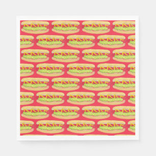 Maine Red Snapper Hotdog Portland ME Food Cookout Serviette