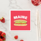 Maine Red Snapper Hotdog Portland ME Food Cookout Serviette (Beispiel)